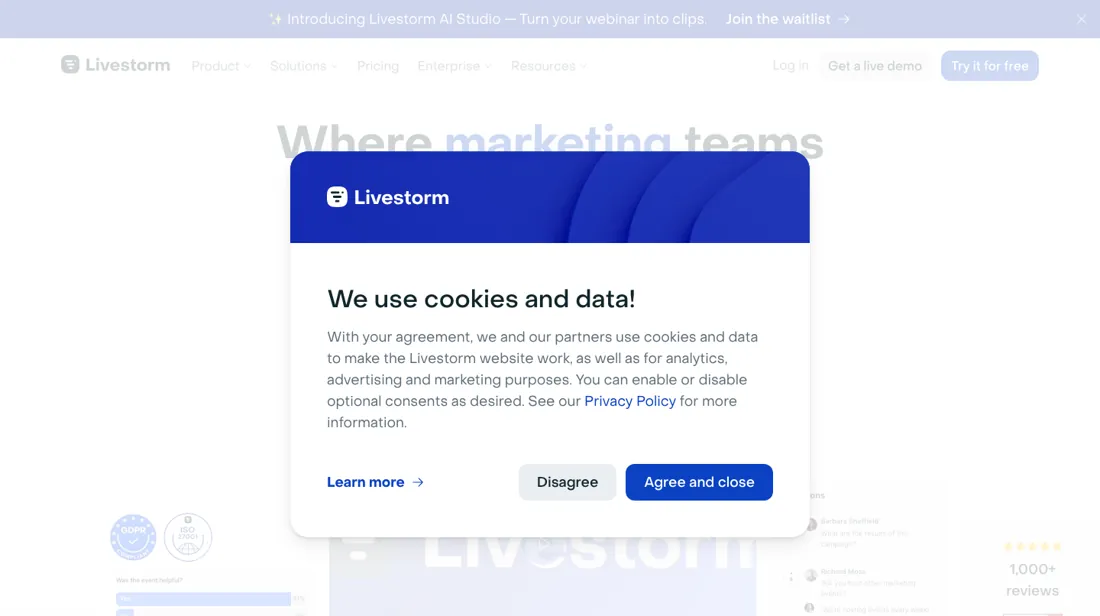 Livestorm product