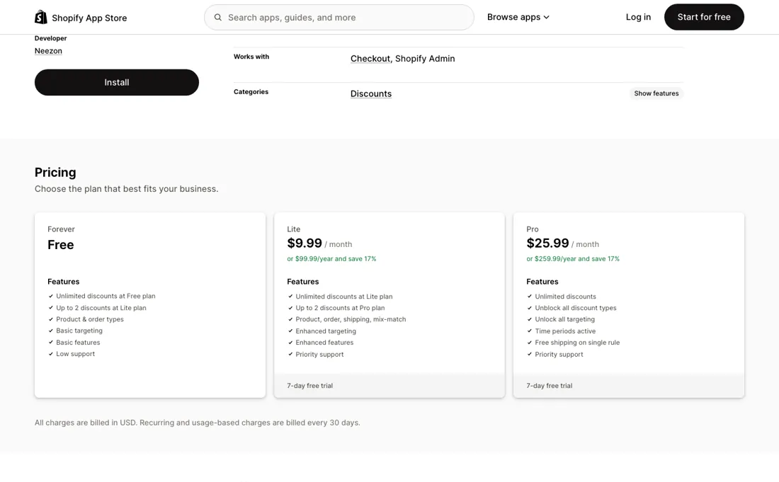 Smarty Discounts pricing page