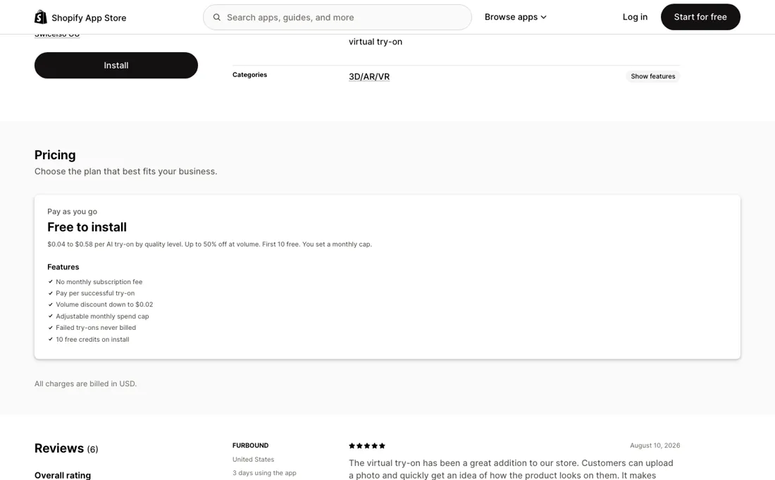 Try You pricing page